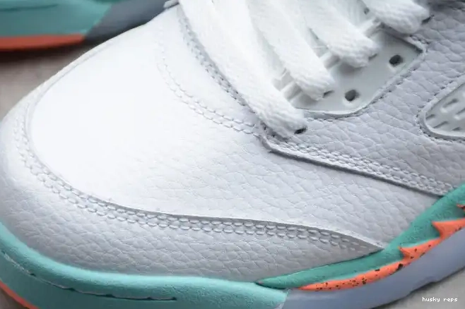 Rep Husky 440892-100 Aqua Jordan 5 Light Air GS 0523